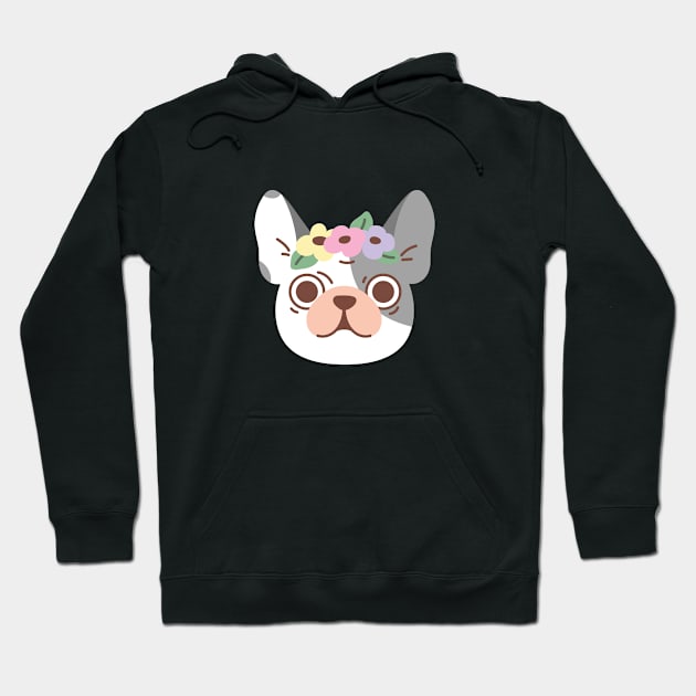 French bulldog and flowers Hoodie by Noristudio